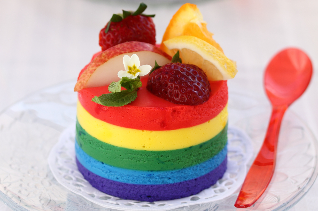 Cheesecake rainbow