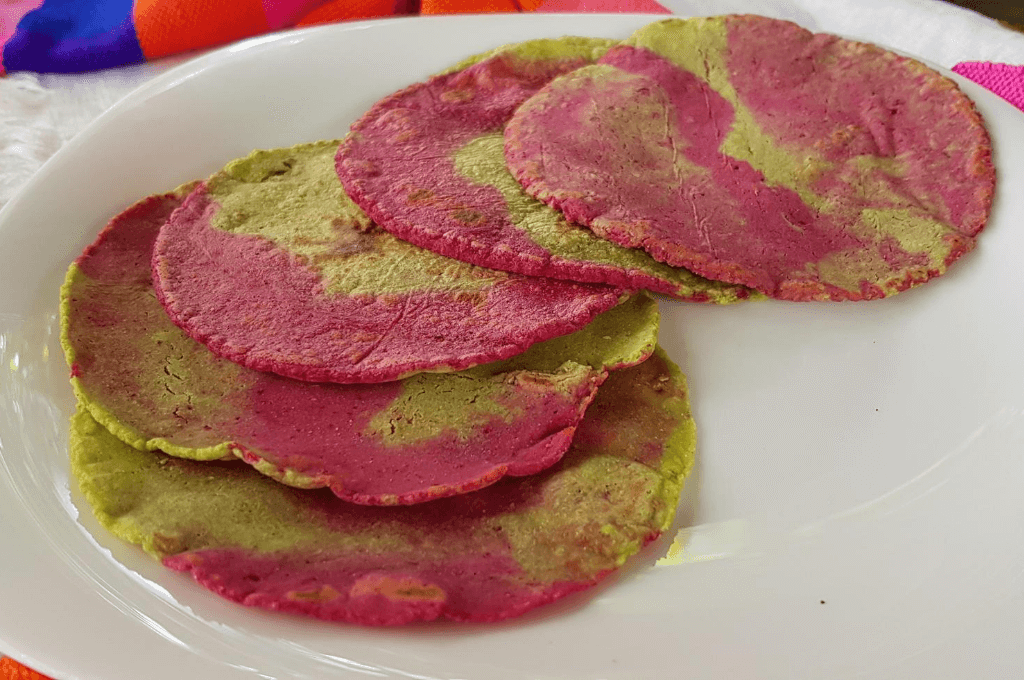 Top 48+ imagen receta para hacer tortillas de colores