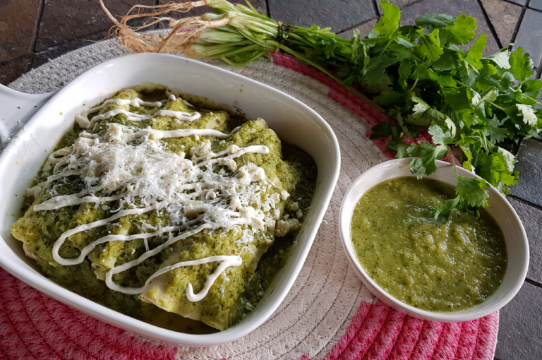 Enchiladas verdes ahogadas ¡un delicioso platillo mexicano!