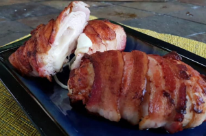 Pechuga de pollo rellena de quesillo y tocino ¡exquisitas!