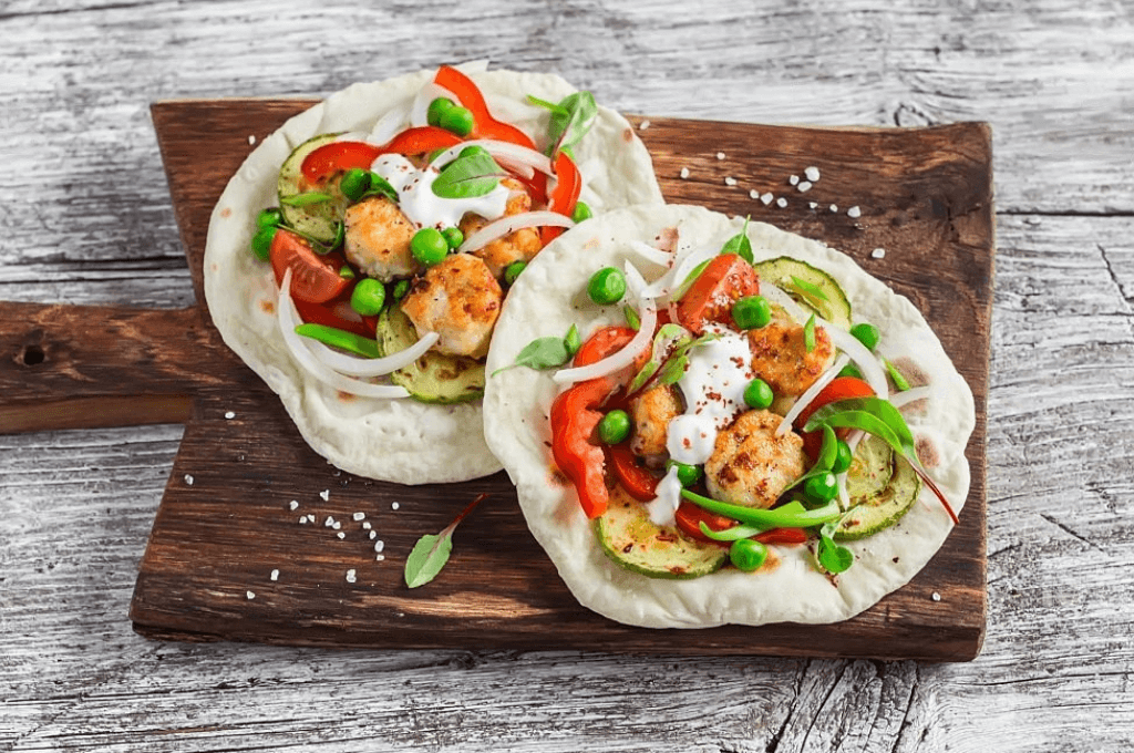 Tacos de albóndigas de camarón