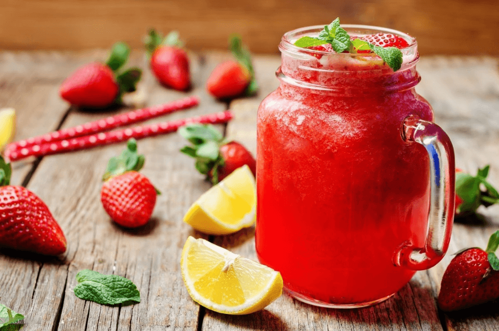 Limonada de fresa la combinación ideal para tus bebidas.