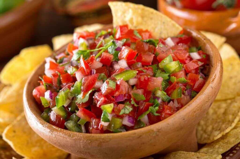 salsas mexicanas: pico de gallo.