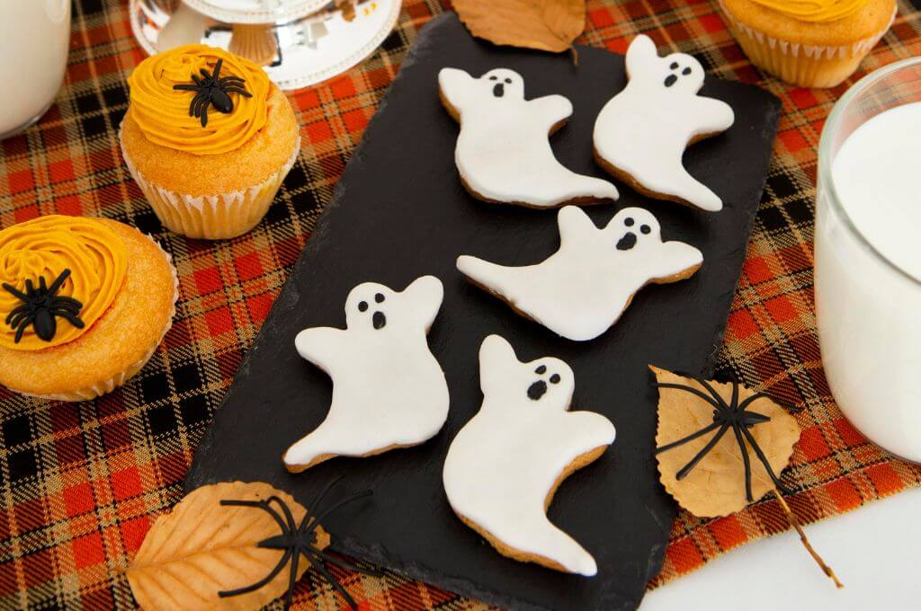 galletas en forma de fantasmas