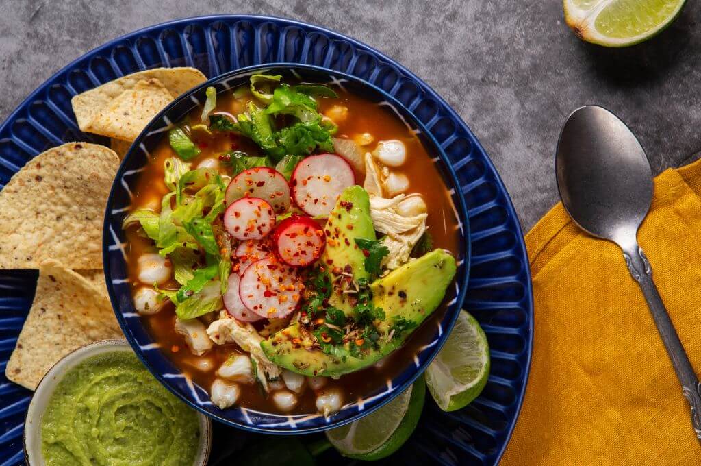 Pozole rojo.